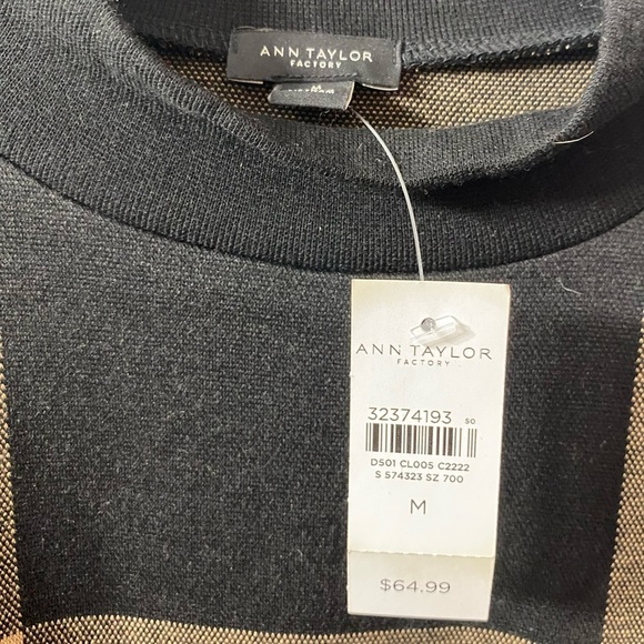 NWT AT Factory Windowpane Plaid Mockneck Long Sleeve - Picture 3 of 5